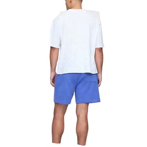 Pantalones cortos de algodón 100% con diseño personalizado para hombre, ropa deportiva informal, pantalones cortos con cintura ajustable y bolsillo lateral práctico - Product Image 5