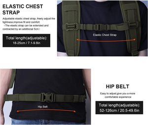 Sac à dos tactique de conception nouvelle et optimale pour le sport, les voyages en plein air, la chasse, la randonnée, pour hommes et femmes - Product Image 4