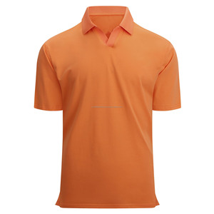 Polos de Golf de manga corta de alta calidad 2025, polos bordados de tela de poliéster transpirable para hombre con botón - Product Image 4