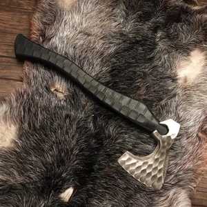 High Carbon Steel Viking Style Tomahawks Handcrafted Industrial Grade Camping <b>Axe</b> Wooden <b>Handle</b> Leather Sheath THEWIZ CRAFTS - Product Image 1