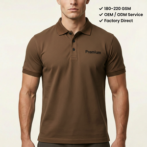 Camiseta Polo de Algodón Personalizada para Hombre con Logotipo Bordado 180–220 GSM Directo de Fábrica - Product Image 1