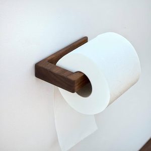Wood <b>Toilet</b> Paper <b>Roll</b> <b>Holder</b> Modern Nordic Wood <b>Wall</b> <b>Mounted</b> <b>Toilet</b> Paper <b>Holder</b> Single <b>Roll</b> Bathroom Storage Rack - Product Image 6