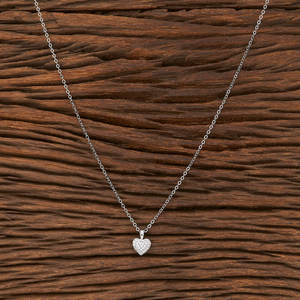 ชุดจี้คลาสสิค Cz เคลือบ2โทนสี412220สั่งเครื่องเพชรพลอยจาก Kanhai Jewels - Product Image 2