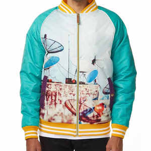 Chaqueta Bomber de Manga Larga con Logotipo Personalizado para Hombre, Venta Especial, Etiqueta Privada, Transpirable, Chaquetas Bomber con Impresión 3D para Hombre - Product Image 1