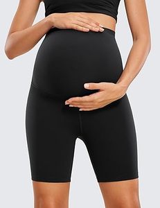 Leggings de cintura alta negros, shorts de fitness ajustados para ciclistas, shorts de maternidad elásticos por encima del vientre para embarazadas - Product Image 2
