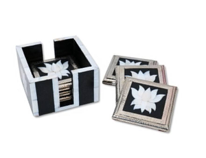Posavasos de Hueso con Incrustaciones de Madreperla y Color Personalizado para el Hogar - Product Image 2