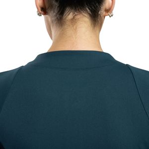Women's Teal Full Zip Training <b>Jacket</b> with Thumb Holes Long Sleeve Stretch <b>Workout</b> Gym Running Yoga Fitness Activewear <b>Jacket</b> - Product Image 5