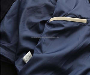 Veste universitaire de haute qualité pour homme avec broderie alphabétique, 100% laine, manches en cuir véritable, col montant, poche poitrine, hiver - Product Image 4