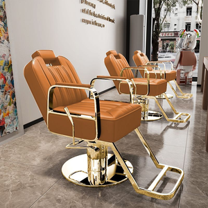 Silla de Peluquería de Metal con Asiento Ajustable en Altura y Reclinable, Silla Especial para Corte de Cabello en Salón de Belleza - Product Image 4