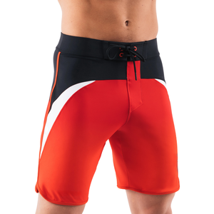 Shorts de bain pour hommes à blocs de couleur, séchage rapide, extensibles, pour la compétition, le surf et les sports nautiques, vêtements personnalisables avec logo OEM - Product Image 5