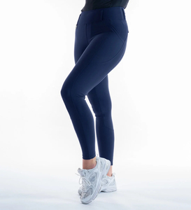 Pantalon d'équitation pour femme, taille haute, extensible, longueur intégrale, avec poches latérales, léger et à séchage rapide - Product Image 3