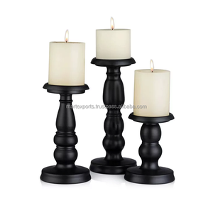 Bougeoir élégant en bois rustique pour la maison Temple Office Table de salon pour la décoration de Noël - Product Image 1