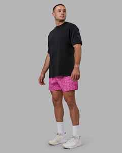 Pantalones Cortos Deportivos para Hombre, Color Rosa, Estampados, Cintura Elástica Media, Transpirables, Tejido de Poliéster - Product Image 4