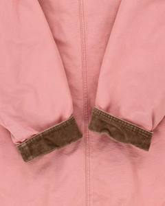 Blouson de travail homme en denim épais rose poudré, style bomber Detroit, décontracté, effet vieilli, respirant, coupe-vent, hiver, vintage - Product Image 4