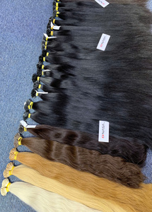 Extensions de cheveux naturels ondulés à pointe plate, super double drawn, cheveux vierges, toutes couleurs, 100% cheveux vietnamiens, livraison mondiale - Product Image 2