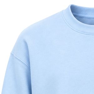 เสื้อสเวตเชิ้ตคอกลมสีฟ้าอ่อนพร้อมโลโก้กราฟิก เสื้อพูลโอเวอร์ลำลองสำหรับผู้ชายและผู้หญิง เสื้อผ้าแฟชั่นน้ำหนักเบาสำหรับทุกวัน - Product Image 2