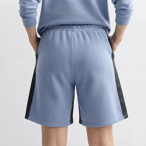 Shorts de survêtement personnalisés OEM, nouvelle collection, brodés, taille élastique, pour femmes, 100% coton, tenue décontractée de sport, haute qualité, bicolore, streetwear, hip hop - Product Image 2