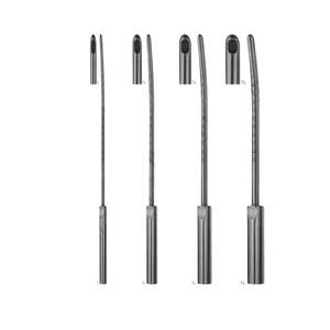 Biemer Instrumentos Quirúrgicos de Acero Inoxidable, Curetas de Vacío Ligeramente Curvadas de 4mm para Aspiración Lipectomía, Curetas Quirúrgicas Básicas - Product Image 1