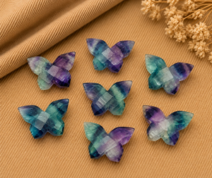 Multi Fluorite <b>Butterfly</b> Shape 14x10mm Faceted Gemstone <b>Beads</b> for Jewelry Making Wholesale Loose Stone <b>Beads</b> Craft Supplies - Product Image 6