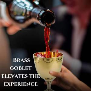 Brass Wine Tumbler Engraved Finish Wine Glass Metal Crafts <b>Drinkware</b> Glass Wedding Gift Bridesmaid Gift Decor Wine Goblets - Product Image 6