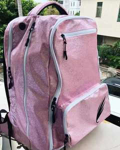 Custom Cheer Team Embroidery Logo University Student Girls Cheer And Dance Glitter Cheer <b>Backpack</b> <b>Cheerleading</b> Sports Bag - Product Image 1
