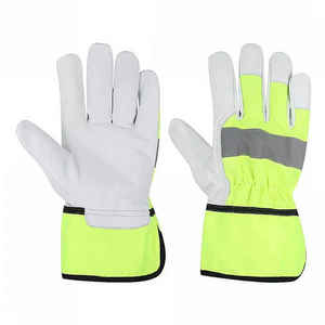 Guantes de Trabajo de Cuero Vacuno de Alta Calidad al por Mayor, Forro de Tela de Aramida, Guantes de Uso Diario para Conductores de Camiones, para Mecánicos - Product Image 1