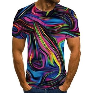 Camiseta informal elegante para hombre, estampado abstracto, ropa diaria, camiseta de moda juvenil, suave, cómoda y elegante para uso diario - Product Image 3