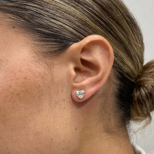 Luxury Heart Shaped Lab Grown Diamond <b>Stud</b> <b>Earrings</b> IGI Certified 3ct Solitaire 10K 14K 18K Yellow Gold Women <b>Fine</b> Ear <b>Studs</b> - Product Image 2