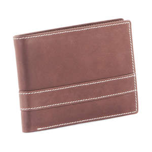 Monedero de Cuero Genuino, Impermeable, de Lujo, Nuevo Diseño, Moderno, Cartera Corta Vintage para Hombre, Minimalista, con Protección RFID, de Poliéster Yamo - Product Image 1