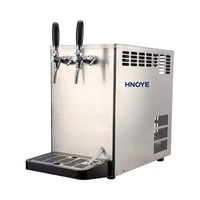 Distributeur de bière commercial réfrigéré 2 robinets Machine à bière pression en acier inoxydable Kegerator 220V