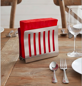 Porta Servilletas de Acero Inoxidable con Elegante Organizador, Ideal para Restaurantes y Uso en Interiores - Product Image 4