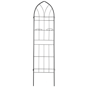 Set di 2 tralicci da giardino in metallo antiruggine neri da 200 cm x 50 cm per piante rampicanti, supporto per fiori da esterno - Product Image 3