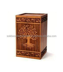 Urnas de cremación de madera para adultos Urnas de madera Urnas funerarias Tamaño personalizado Suministros funerarios - Product Image 4