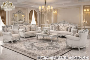 Juego de Muebles para Sala de Estar Hechos a Mano Royal Regency, Último Modelo de Sofá de Cinco Plazas, Juego de Sala de Estar de Madera Tallada a Mano, Superventas en EE. UU. - Product Image 5