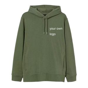 Pull-over chaud d'hiver pour hommes, sweat-shirt à capuche personnalisé 100% coton avec col rond et capuche doublée vierge - Product Image 4