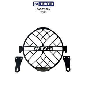Système d'éclairage de phare de moto W175 M-Biker avant halogène et LED avec 1 lentille, garde-lampe thermolaqué, neuf - Product Image 1