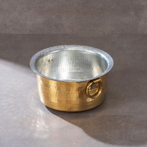 Authentic Handmade <b>Copper</b> Uruli Bowl Hammered Finish Traditional Indian Serving Vessel Decorative Bowl for Home and Dining - Product Image 4