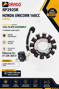 hnda unicorn 160cc 12 pole stator coil plate assembly quality two wheeler spare parts india orado - Product Image 4