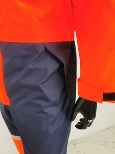 high vis breathable cotton polyester safety Coveralls Suit Durable Custom Logo Workwear Level D Protection Anti-Chemical <b>Fire</b> - Product Image 4