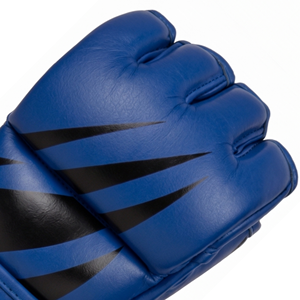 อัสคาร์ เวียร์ อินด์ ถุงมือ MMA หนัง PU สีน้ำเงิน แบบครึ่งนิ้ว ปิดด้วยเวลโคร อุปกรณ์ฝึกศิลปะการต่อสู้ - Product Image 3