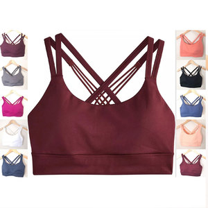 Nouveaux designs excitants de soutiens-gorge de sport pour femme, à séchage rapide, push-up, pour la course, le yoga, avec fermeture éclair avant réglable et bretelles croisées. - Product Image 6