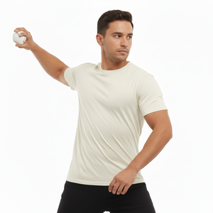 T-shirt de sport en jersey 100 % coton de haute qualité, motif uni, coupe classique, pour homme, épais, écologique et respirant - Product Image 1