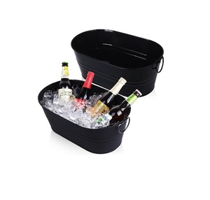 Cubo de Hielo de Metal Martillado, Enfriador de Bebidas de Acero Inoxidable con Asas para Champán, Vino, Cerveza y Cócteles, 5.35 Galones - Product Image 6