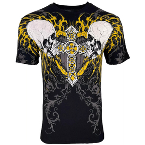 T-shirt à col rond pour homme, coupe classique, tricoté uni, 100 % polyester, séchage rapide, anti-boulochage, respirant, infroissable, effet lavé - Product Image 6