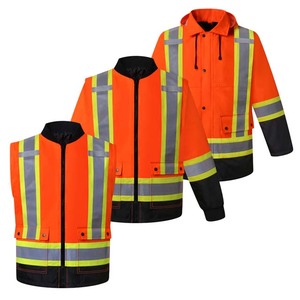 ZOHSUB POWER INDUSTRY Customized Safety <b>Jacket</b> ANSI/EN ISO 20471 CLASS 1 LED Flash Waterproof for <b>Workers</b> - Product Image 1
