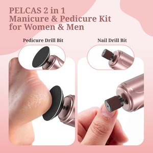 Pelcas 2 trong 1 sơn móng tay điện chân <span class=keywords><strong>Callus</strong></span> Remover cho da chết và vết chai loại bỏ chân sửa chữa công cụ - Product Image 2