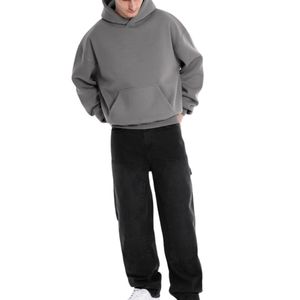 Sweat-shirt à capuche épais 500 GSM pour homme, 100 % coton, épaules tombantes, imprimé floqué, logo personnalisé, OEM ODM, vente en gros - Product Image 5