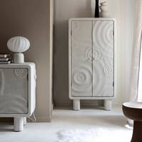 Armoire en bois effet béton blanc Vandana Vista Aureo