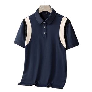 Ropa de Golf 2025 para hombre, Polo de verano para hombre, Tops cortos, cuello vuelto, diseño de retazos, ropa deportiva, Polo para hombre - Product Image 1