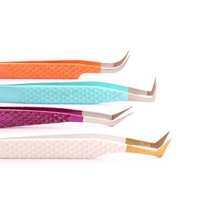 แหนบต่อขนตาแบบด้ามจับเพชรคุณภาพระดับมืออาชีพทำจากสเตนเลสสตีลปลายกันฝุ่นสำหรับขนตาปลอมสั่งทำได้ - Product Image 5